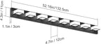 Ralbay 52inch Black Vanity Lights Fixtures 8 Lights LED Modern LED Acrylic - Image 3