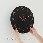 mooas Flatwood Black Wall Clock - Image 3
