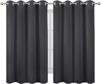 LEMOMO Dark Grey Thermal Blackout Curtains/52 x 54 Inch/Set of 2 Panels Room - Image 2
