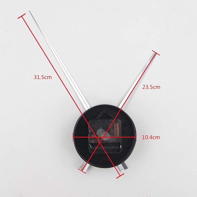 Timelike 3D Clock Hands, DIY Large Wall Clock Needles, Home Art Decor Quartz - Image 2