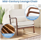 DUMOS Mid Century Accent Chairs Set of 2, 16'' Seat Height Lounge Chair - Image 5