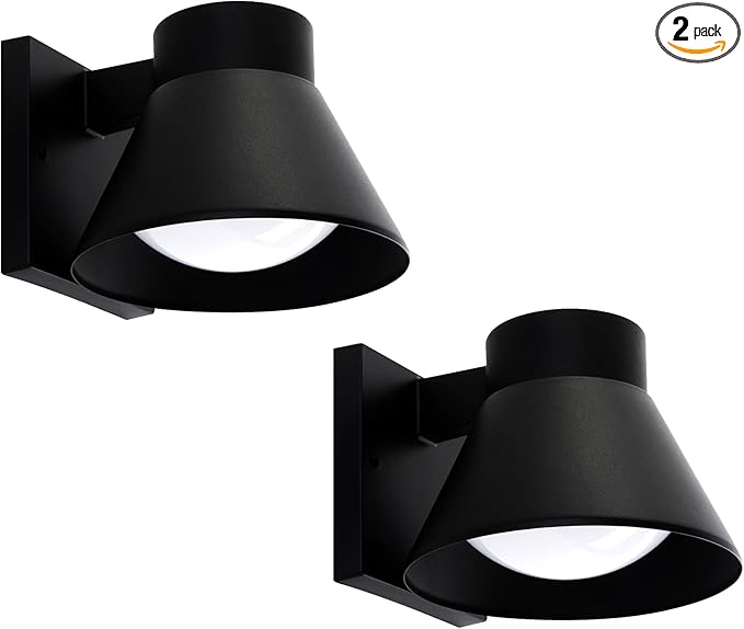 UME 2 Pack LED Outdoor Wall Light Fixtures, Exterior Waterproof Wall Lantern by UME
