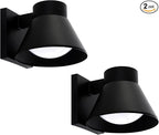 UME 2 Pack LED Outdoor Wall Light Fixtures, Exterior Waterproof Wall Lantern by UME