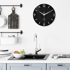XFM Black Wall Clock 16 Inch Simple Wall Clocks Battery Operated Modern - Image 4