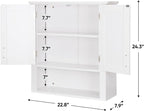 SUPER DEAL Bathroom Wall Cabinet Over The Toilet, Wall Mount Storage Medicine - Image 2