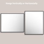 LOAAO 40"X32" Black Rectangle Bathroom Mirror Wall, Matte Black Aluminum Alloy - Image 4