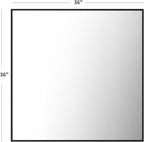 LOAAO 36"X36" Black Rectangle Bathroom Mirror Wall, Matte Black Aluminum Alloy - Image 5