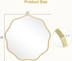 WallBeyond Round Wavy Mirror for Wall Decorative 20 inch, Modern Round Mirror - Image 6