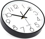jomparis 10 Inch Black Wall Clock Battery Operated Silent & Non-Ticking Wall - Image 6