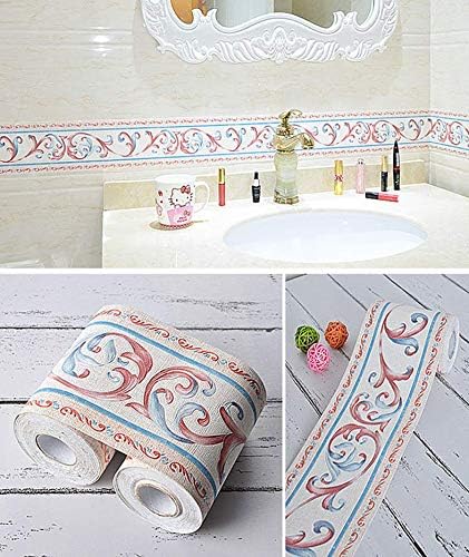 UPREDO 3D Decorative Floral Molding Waterproof Wallpaper Border Peel and Stick - Image 2