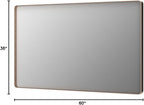 LOAAO 60”X36” Gold Bathroom Mirror, Rounded Rectangle Gold Frame Mirror - Image 9