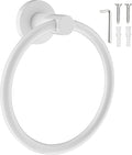 SetSail Towel Holder for Bathroom Wall Screw-in White Towel Ring Stainless by SetSail