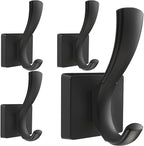 TOFIIGREM Black Hooks for Wall Towel Hooks, Heavy Duty Thick Aluminum Alloy by TOFIIGREM