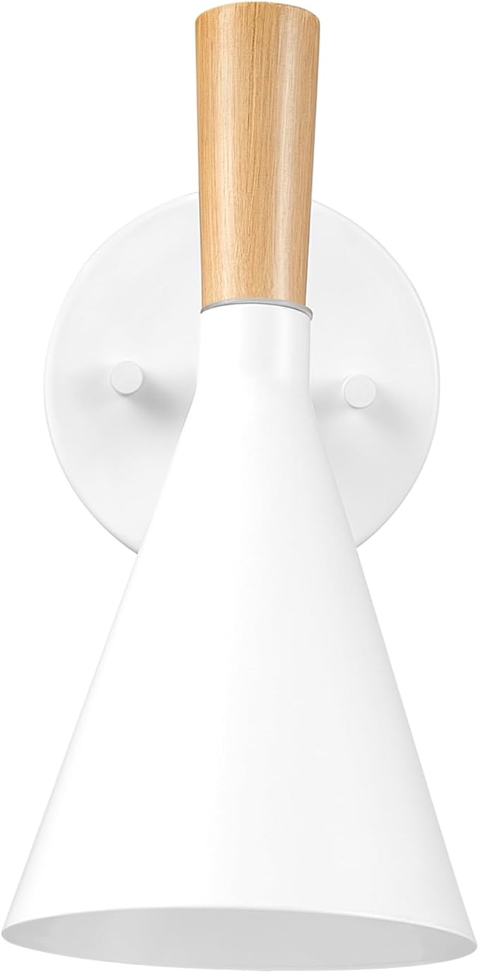 Globe Electric 65000147 1-Light Plug-in or Hardwire Wall Sconce, Matte White - Image 2