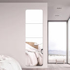 JEOYOO Full Length Wall Mirror Tiles, Frameless Full Body Mirror Tiles - Image 2