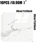 Chejiaye 10pcs Marble Peel and Stick Backsplash Waterproof Washroom Wall Panels - Image 4