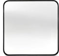 Wall Mount Mirror for Bathroom, Brushed Black Metal Framed Rounded Corner by Minuover