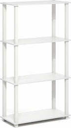 Furinno Turn-S-Tube Storage Shelves, 4-Tier Book Shelf, Corner Shelf, Toolless - Image 6