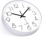 jomparis 10 Inch Silver Wall Clock Battery Operated Silent & Non-Ticking Wall - Image 4