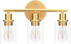 3-Light Gold Bathroom Light Fixtures, Modern Bathroom Vanity Light - Image 4
