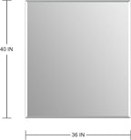 Ruomeng Frameless Mirror for Wall, 40x36 Inch Bathroom Vanity Mirror Farmhouse - Image 4