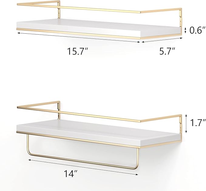 Shario White Floating Shelves - Image 3