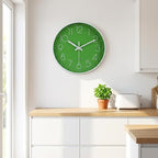 jomparis Modern Office Green Decor Wall Clock 12" Silent & Non-Ticking Battery - Image 4