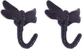 2pcs Dragonfly Coat Hooks Decorative Creativity Wall Mounted Hanger Hook by Geenite