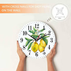 Mxocom Watercolor Lemon Wall Clock Citrus Fruit on a Branch - Image 4