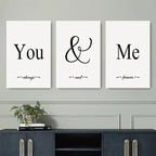 GUBIYU Black & White Bedroom You And Me Canvas Poster - Image 5