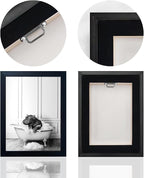 Framed Bathroom Decor Wall Art Black and White Canvas Print Cute Hippo in - Image 4