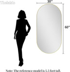 Oval Full Length Mirror, Ultra-Clear Explosion-Proof Dressing Mirror, Simple & - Image 2