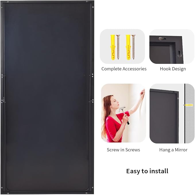 Koonmi 76"x34" Floor Mirror Full Length, Bedroom Floor Body Mirror - Image 5