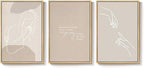 Framed Christian Wall Art Set of 3, Minimalist Neutral Beige Scripture Prints - Image 8