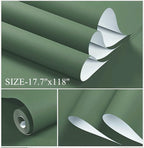 Dimoon 118''x23.6'' Green Peel and Stick Wallpaper Contact Paper Modern Self - Image 2