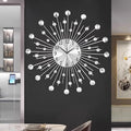 SIN&MI Large Wall Clock for Living Room Decor Non-Ticking Quiet Metal Quartz by SINMI