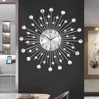 SIN&MI Large Wall Clock for Living Room Decor Non-Ticking Quiet Metal Quartz by SINMI