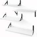 YGEOMER Floating Shelves for Wall, Different Sizes White Wall Shelves for by YGEOMER