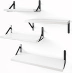 YGEOMER Floating Shelves for Wall, Different Sizes White Wall Shelves for by YGEOMER