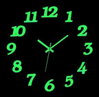 OceeK DIY Wall Clock, Fluorescence Modern Silent Non-Ticking, Battery Operated - Image 4