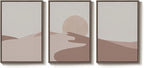 Large Framed Neutral Earth Tone Desert Wall Art - Image 9