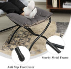 15"(H) Folding Ottoman, Foldable Footrest Stool, Portable Small Foot Stool for Couch, Collapsible Foot Rest Ottoman for Sofa, Accent Padded Ottomans for Living Room, Bedroom, Dark Coffee - Image 6