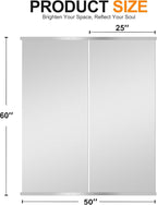 Delma Home Gym Mirror, Large Full Body Tempered Glass Frameless, Wall-Mounted - Image 5