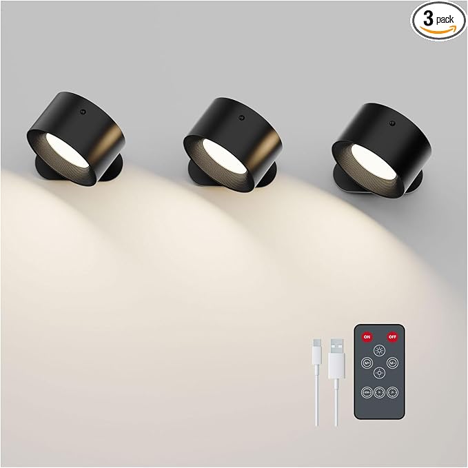 Koopala 3PACK Rechargeable LED Wall Sconce, Cordless Battery by KoopalaLEDlight