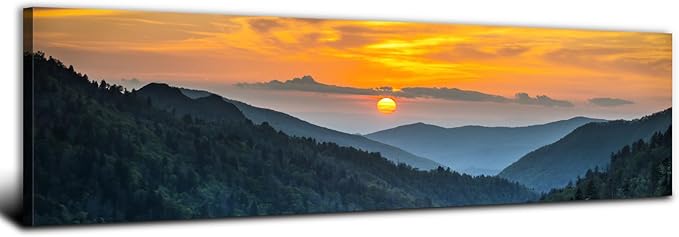 Sunset Blue Ridge Mountain Wall Art by AREBOLOLLC