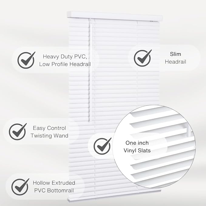 LOTUS & WINDOWARE Cordless Mini Blind, 58.5" Wide x 48" Long - Image 2