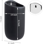 MyGift 7.5 Inch Wall Mounted Modern Matte Black Ceramic Cylindrical Plant - Image 6