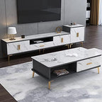 Glossy Marble Paper Granite Gray/White Wallpaper Peel and Stick Wallpaper Self - Image 5