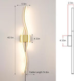 Daunton Modern Gold Plug in Wall Sconces Set of Two, RC Dimmable LED Plug in - Image 8