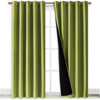 NICETOWN 100% Blackout Window Curtain Panels, Fresh Green, 2 Pieces, Cold and - Image 2